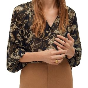 Mango Paisley Blouse